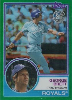 2018 Topps - 1983 Topps Baseball 35th Anniversary Chrome Silver Pack Green Refractor #93 George Brett Front