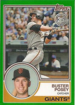 2018 Topps - 1983 Topps Baseball 35th Anniversary Chrome Silver Pack Green Refractor #96 Buster Posey Front