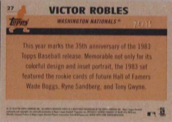 2018 Topps - 1983 Topps Baseball 35th Anniversary Chrome Silver Pack Purple Refractor #27 Victor Robles Back