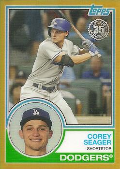 2018 Topps - 1983 Topps Baseball 35th Anniversary Chrome Silver Pack Gold Refractor #98 Corey Seager Front