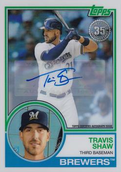2018 Topps - 1983 Topps Baseball 35th Anniversary Chrome Silver Pack Autographs #78 Travis Shaw Front
