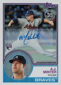 2018 Topps - 1983 Topps Baseball 35th Anniversary Chrome Silver Pack Autographs #81 A.J. Minter Front
