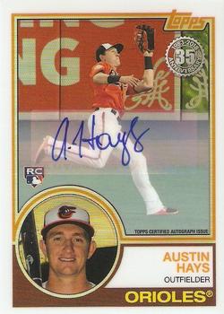 2018 Topps - 1983 Topps Baseball 35th Anniversary Chrome Silver Pack Autographs #83 Austin Hays Front