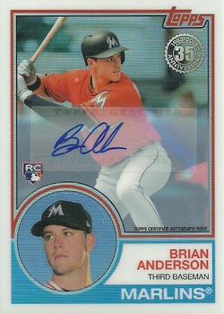 2018 Topps - 1983 Topps Baseball 35th Anniversary Chrome Silver Pack Autographs #92 Brian Anderson Front