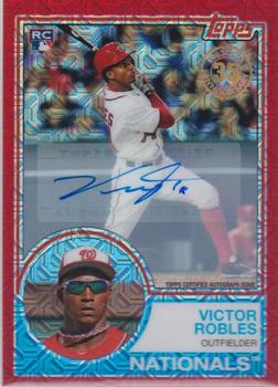 2018 Topps - 1983 Topps Baseball 35th Anniversary Chrome Silver Pack Autographs Red Refractor #27 Victor Robles Front
