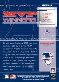 2004 Leaf - MVP Winners Second Edition #MW-4 George Brett Back