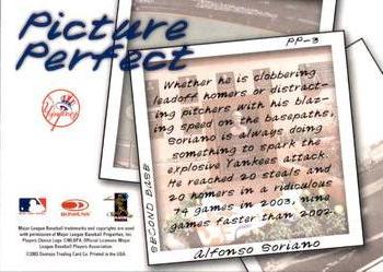 2004 Leaf - Picture Perfect #PP-3 Alfonso Soriano Back
