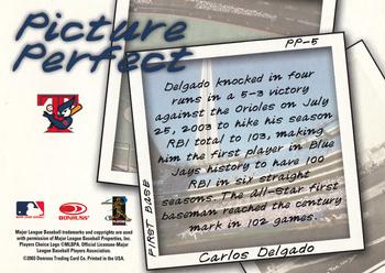 2004 Leaf - Picture Perfect #PP-5 Carlos Delgado Back