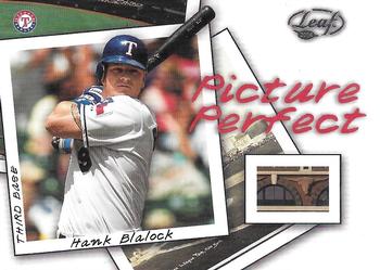 2004 Leaf - Picture Perfect #PP-7 Hank Blalock Front