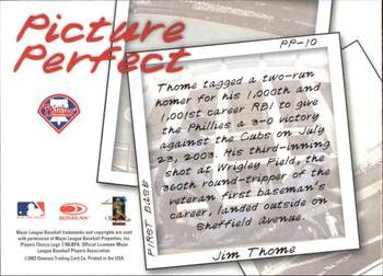 2004 Leaf - Picture Perfect #PP-10 Jim Thome Back