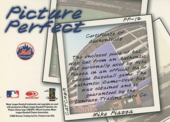 2004 Leaf - Picture Perfect Bats #PP-12 Mike Piazza Back