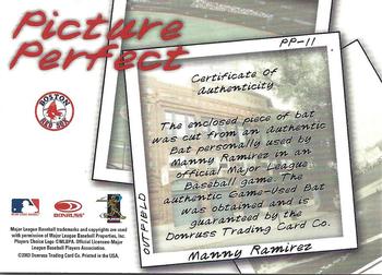 2004 Leaf - Picture Perfect Bats Second Edition #PP-11 Manny Ramirez Back