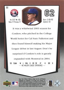 2003 Upper Deck Ultimate Collection #111 Chad Cordero Back