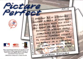 2004 Leaf - Picture Perfect Second Edition #PP-3 Alfonso Soriano Back
