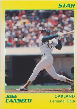1990 Star Jose Canseco (Yellow) #10 Jose Canseco Front