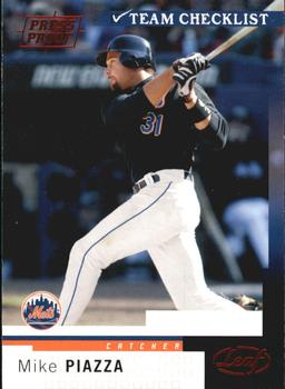 2004 Leaf - Press Proofs Red #296 Mike Piazza Front