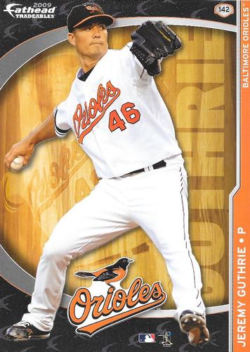 2009 Fathead Tradeables #142 Jeremy Guthrie Front