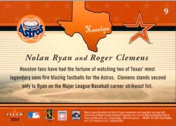 2004 Donruss/Fleer/Topps/Upper Deck All-Star FanFest Houston Astros #9 Nolan Ryan / Roger Clemens Back