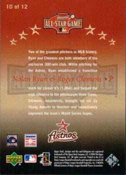2004 Donruss/Fleer/Topps/Upper Deck All-Star FanFest Houston Astros #10 Nolan Ryan / Roger Clemens Back