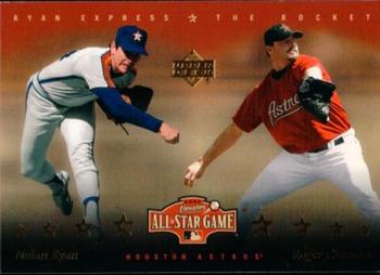 2004 Donruss/Fleer/Topps/Upper Deck All-Star FanFest Houston Astros #10 Nolan Ryan / Roger Clemens Front