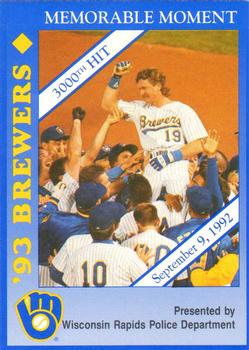 1993 Milwaukee Brewers Police - Wisconsin Rapids #NNO Robin Yount Front