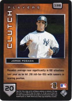 2003 Upper Deck Victory #138 Jorge Posada Back