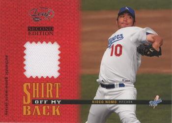 2004 Leaf - Shirt Off My Back Second Edition #SOMB-4 Hideo Nomo Front