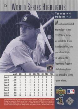 2003 Upper Deck Yankees 100th Anniversary #15 Mickey Mantle Back