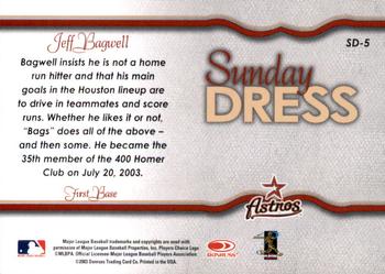 2004 Leaf - Sunday Dress #SD-5 Jeff Bagwell Back