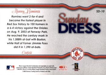 2004 Leaf - Sunday Dress #SD-10 Manny Ramirez Back