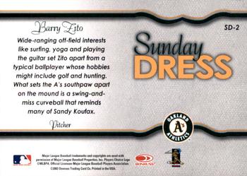 2004 Leaf - Sunday Dress Second Edition #SD-2 Barry Zito Back