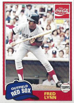 1981 Topps Coca-Cola Boston Red Sox Promo #3 Fred Lynn Front