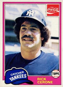 1981 Topps Coca-Cola New York Yankees Promo #3 Rick Cerone Front