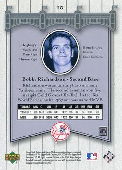 2003 Upper Deck Yankees Signature Series #10 Bobby Richardson Back