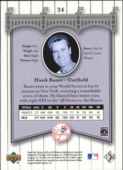 2003 Upper Deck Yankees Signature Series #34 Hank Bauer Back