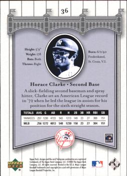 2003 Upper Deck Yankees Signature Series #36 Horace Clarke Back