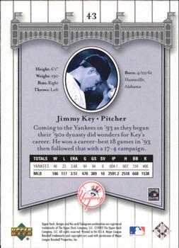 2003 Upper Deck Yankees Signature Series #43 Jimmy Key Back