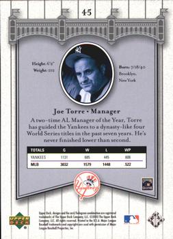 2003 Upper Deck Yankees Signature Series #45 Joe Torre Back