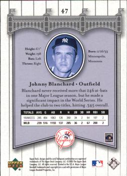 2003 Upper Deck Yankees Signature Series #47 Johnny Blanchard Back