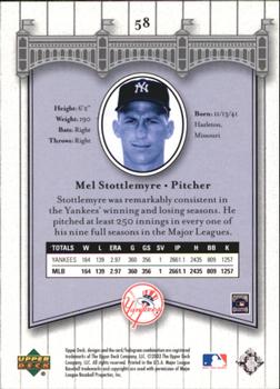 2003 Upper Deck Yankees Signature Series #58 Mel Stottlemyre Back