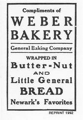 1992 1912 General Baking (D304) Reprint #NNO Fred Merkle Back
