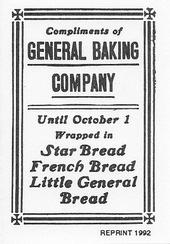 1992 1912 General Baking (D304) Reprint #NNO Tillie Shafer Back