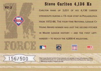 2004 Leaf Certified Cuts - K-Force #KF-2 Steve Carlton Back