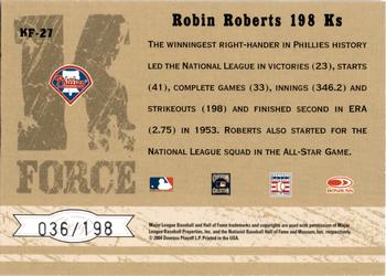 2004 Leaf Certified Cuts - K-Force #KF-27 Robin Roberts Back
