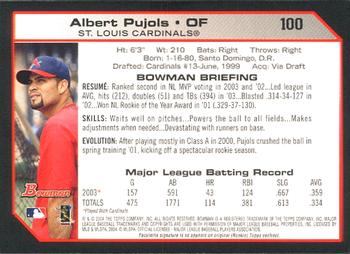 2004 Bowman #100 Albert Pujols Back