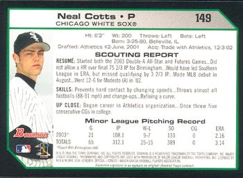 2004 Bowman #149 Neal Cotts Back