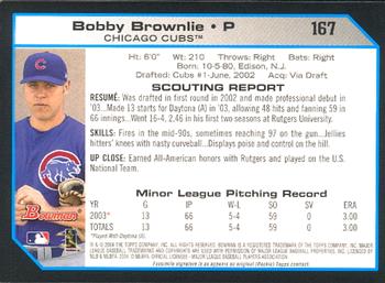 2004 Bowman #167 Bobby Brownlie Back
