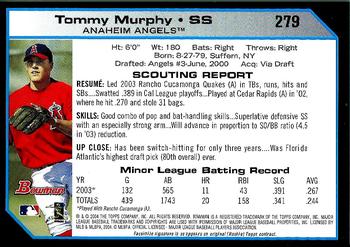 2004 Bowman #279 Tommy Murphy Back
