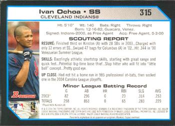 2004 Bowman #315 Ivan Ochoa Back