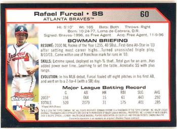 2004 Bowman Chrome #60 Rafael Furcal Back
